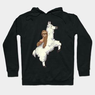 Sloth riding Llama T-Shirt Funny Sleeping Tee Hoodie